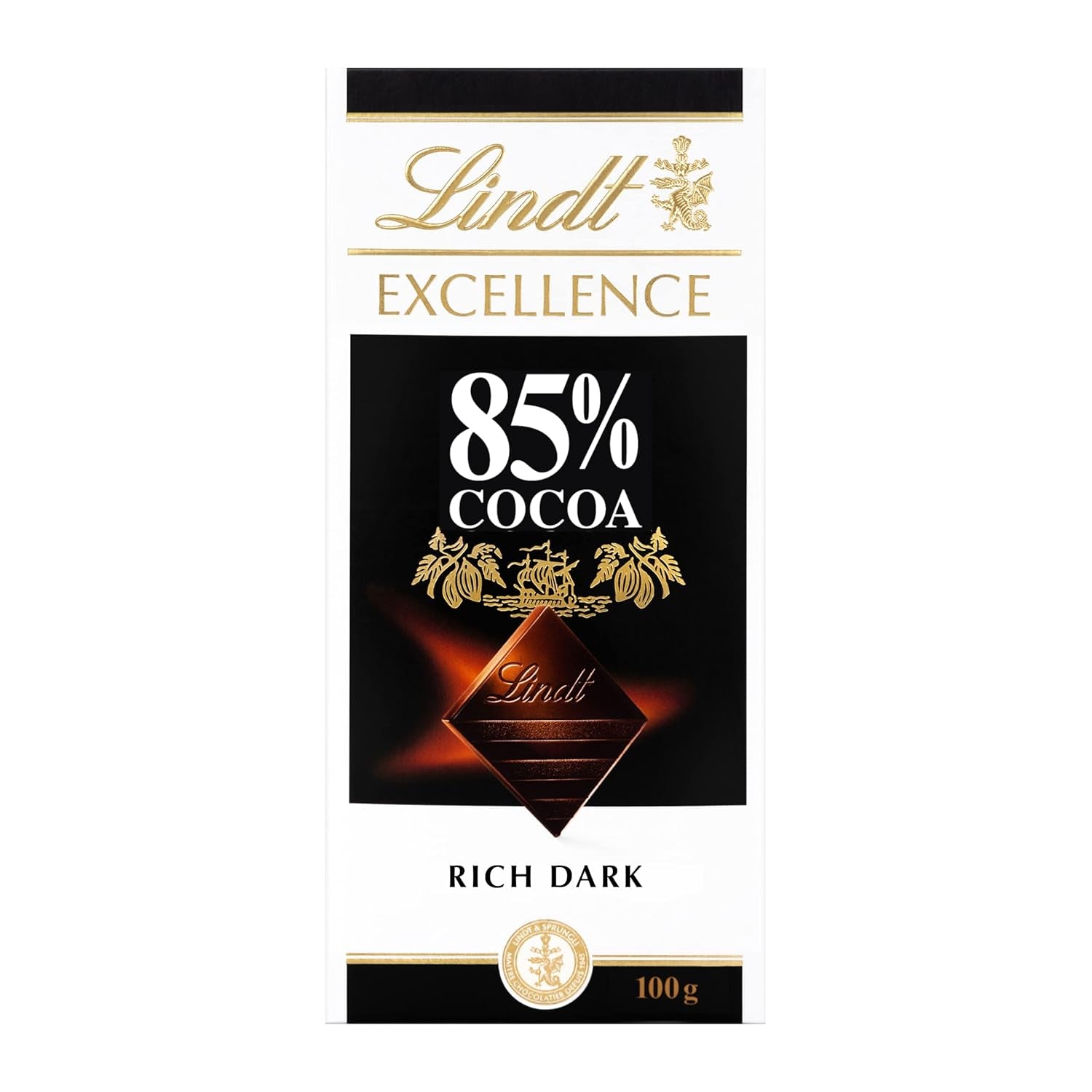 Czekolada Lindta | Baton EXCELLENCE 85% Kakao | 100g | Ekstra ciemna czekolada | Wegański batonik czekoladowy