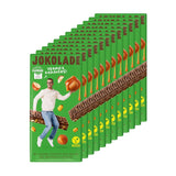 JOKOLADE 12 batonów x 140g Opakowanie ekonomiczne | Z karmelizowanymi orzeszkami ziemnymi i chrupiącymi płatkami zbożowymi | Wegańskie i bez kakao