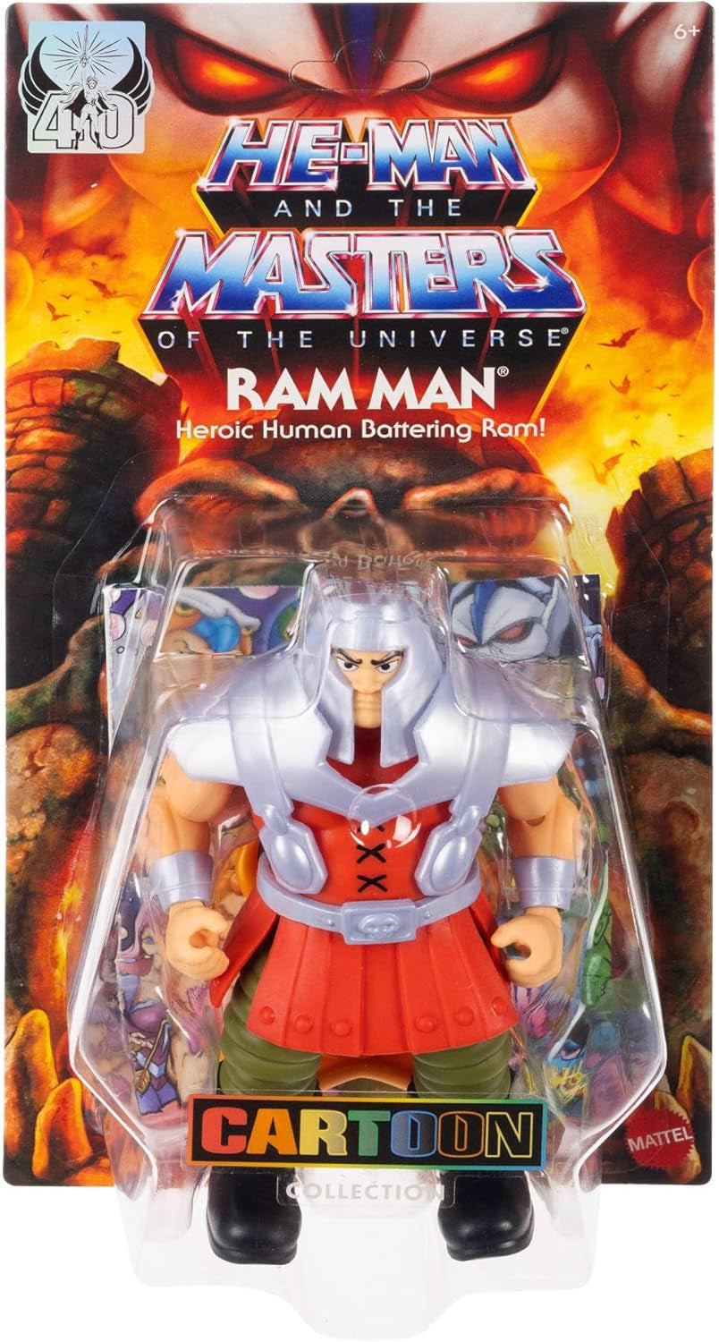 Figurka Ram Man Masters of the Universe Origins z kolekcji kreskówek, ok. Figurka MOTU Ram o wysokości 14 cm, telewizor z lat 80. Szczegółowy projekt i akcesoria JBM77 Figurki Naty Shop