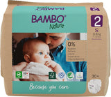 Pieluszki dziecięce Bambo Nature, rozmiar 1 (2-4 kg), 132 sztuki w pudełku miesięcznym | Pieluszki Premium ze zwiększoną ochroną przed wyciekami | Najwyższy komfort i swoboda dla noworodków | Pieluszki testowane dermatologicznie