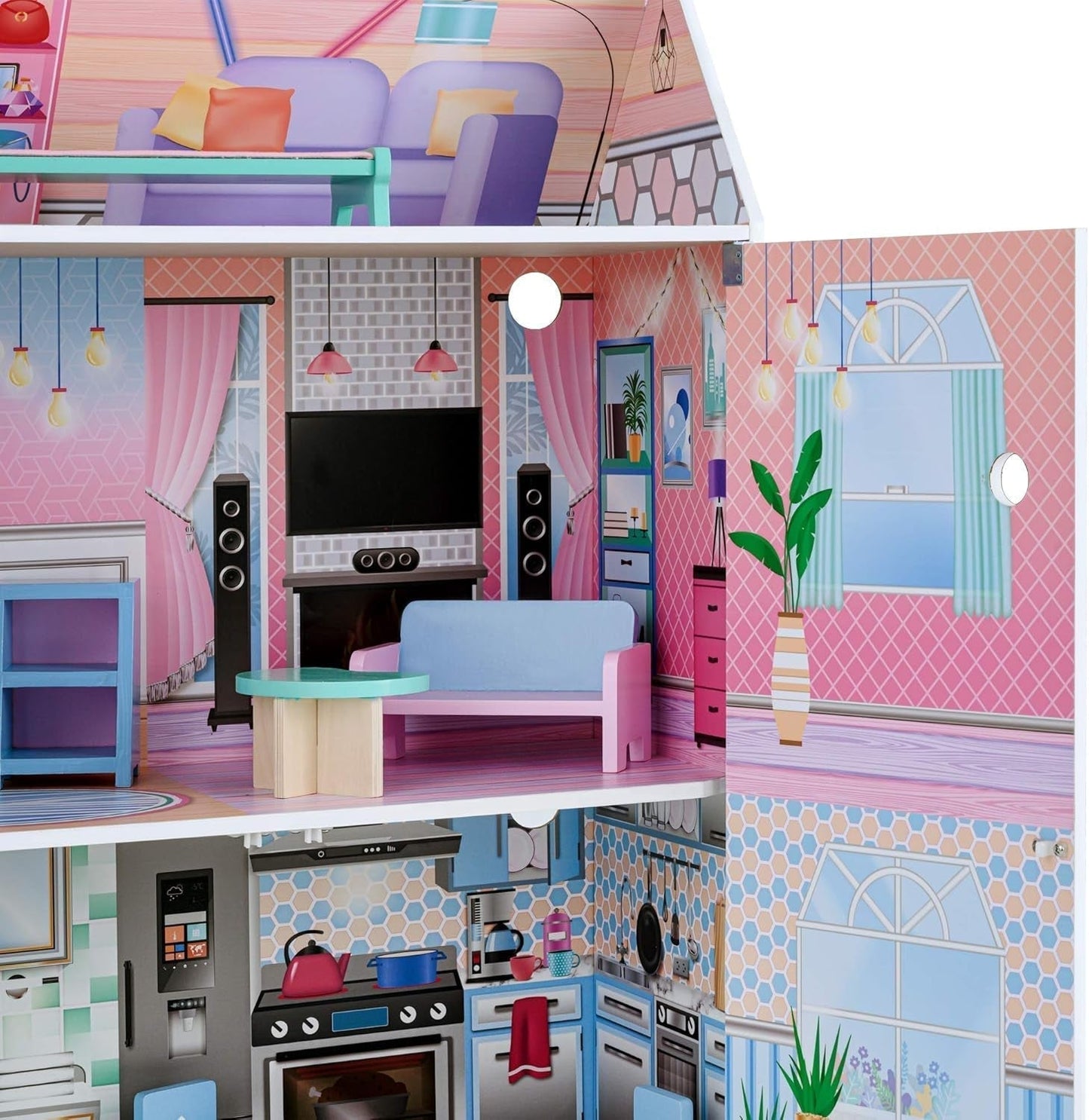 Olivias Little World Glasshouse Kids 12 "domek dla lalek i 10 akcesoriów dla lalek 3,5" Multi Td-12518D domki dla lalek Naty Shop