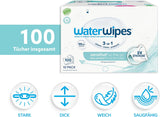 Chusteczki nawilżane WaterWipes Sensitive+ On The Go, 100 chusteczek (10 szt.), 3 w 1 czyści, pielęgnuje, chroni, 99,9% wody, chusteczki bezzapachowe