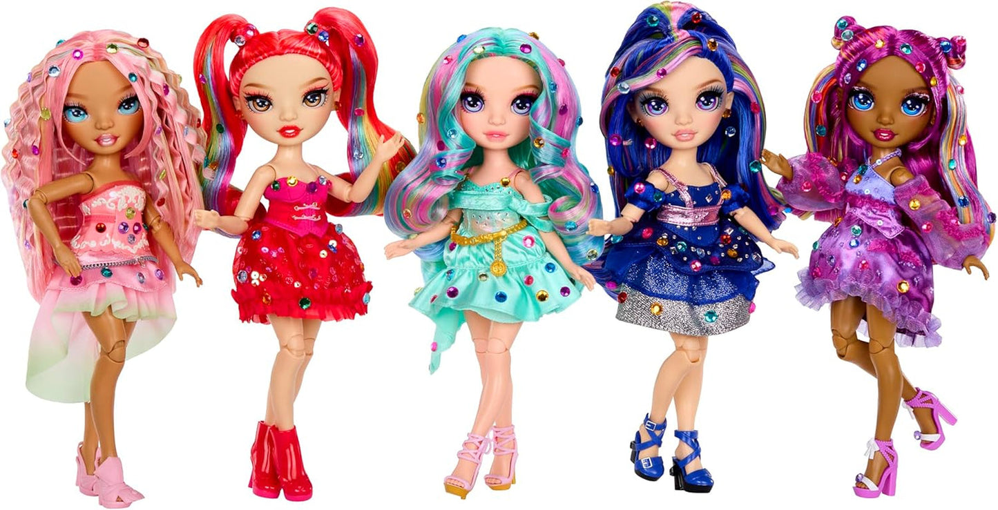 Rainbow High Be Dazzling - Noemie Violette - Liliowa lalka modowa o długości 28 cm z narzędziem do dekorowania, błyszczącymi kamieniami szlachetnymi i akcesoriami do stylizacji