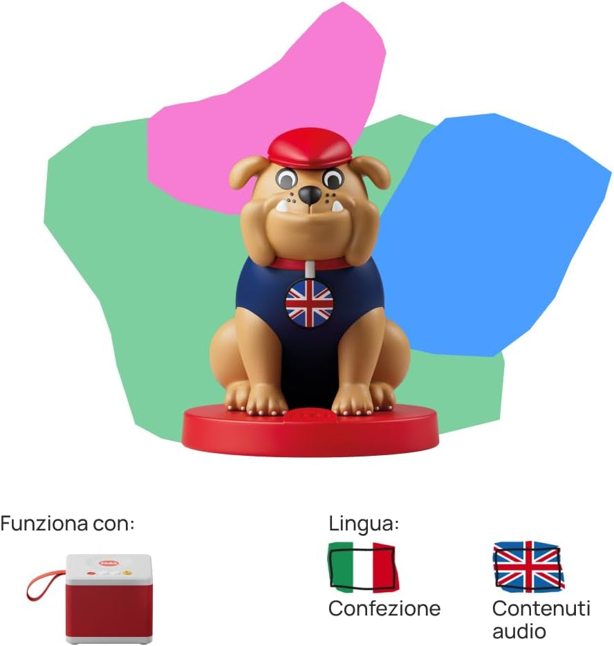 Figurka dźwiękowa - Happy English - muzyka i piosenki w języku angielskim - zabawka z treściami edukacyjnymi, wersja włoska, dla chłopców i dziewcząt w każdym wieku Baby Toys Naty Shop