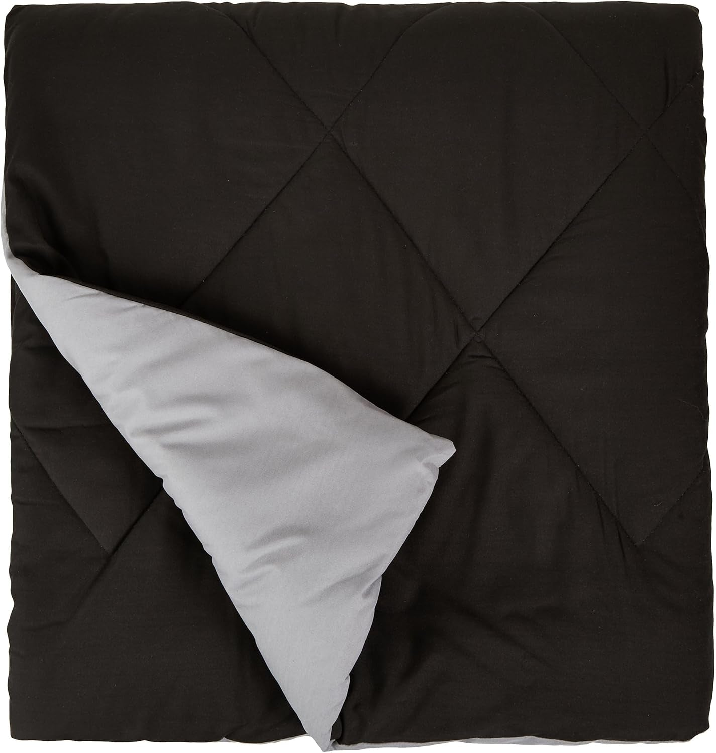 Poszwa na kołdrę z mikrofibry Amazon Basics, do noszenia obustronnie, 220 X 240 cm, szaro-czarna Kołdry i kołdry Naty Shop