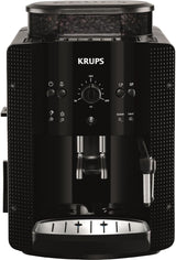 Ekspres automatyczny KRUPS Arabica Picto, kompaktowa konstrukcja, łatwa obsługa, intuicyjne regulowane pokrętło, spieniacz do mleka, funkcja 2 filiżanek, ekspres do kawy, czarny, EA810870