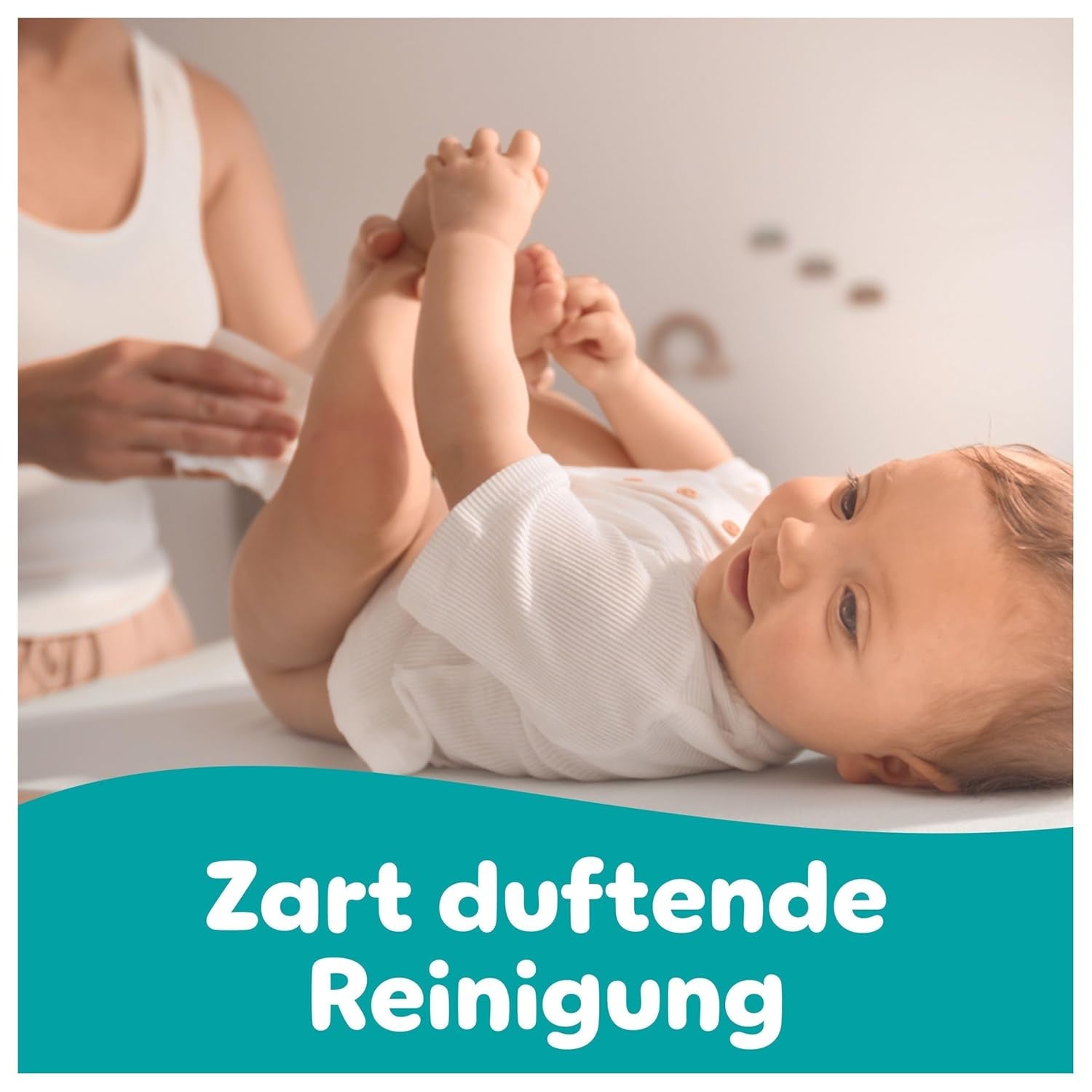 Chusteczki nawilżane Pampers Fresh Clean, 15 opakowań po 80 chusteczek, łącznie 1200 chusteczek, lekki zapach, odpowiednie również do rąk i twarzy