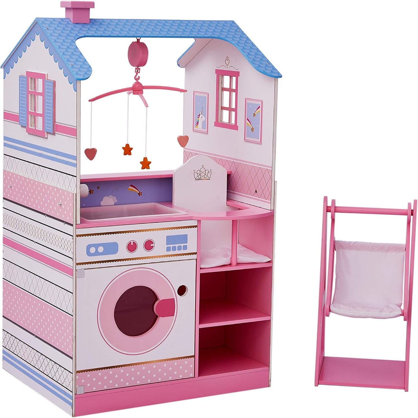 Drewniane lalki dla dzieci Olivia's Little World Teamson, 45 cm, dwustronne, dla dzieci TD-11460W