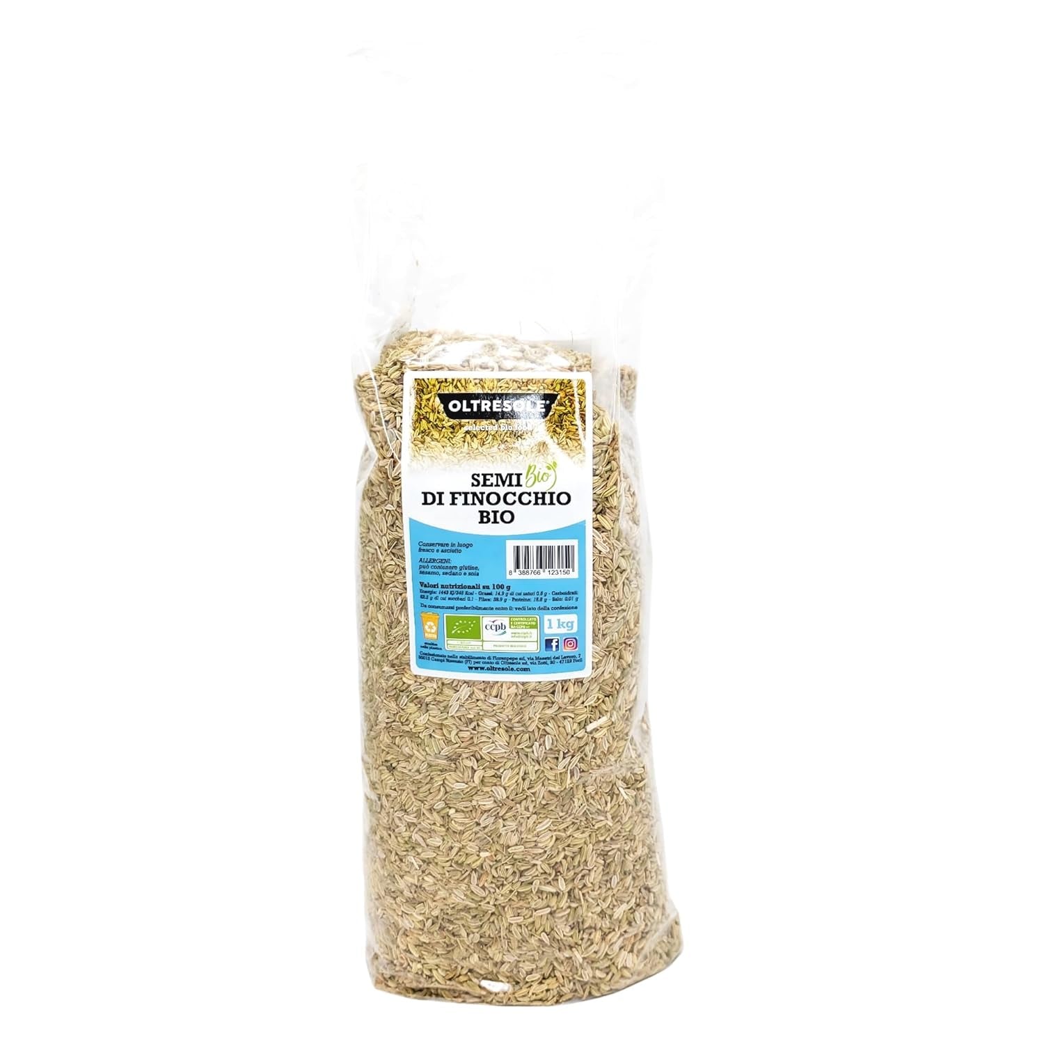 Organiczne nasiona kopru włoskiego 3 kg Organiczne całe nasiona Idealne do ziołowych herbat trawiennych i przepisów Idealny do pieczenia Wygodny rozmiar