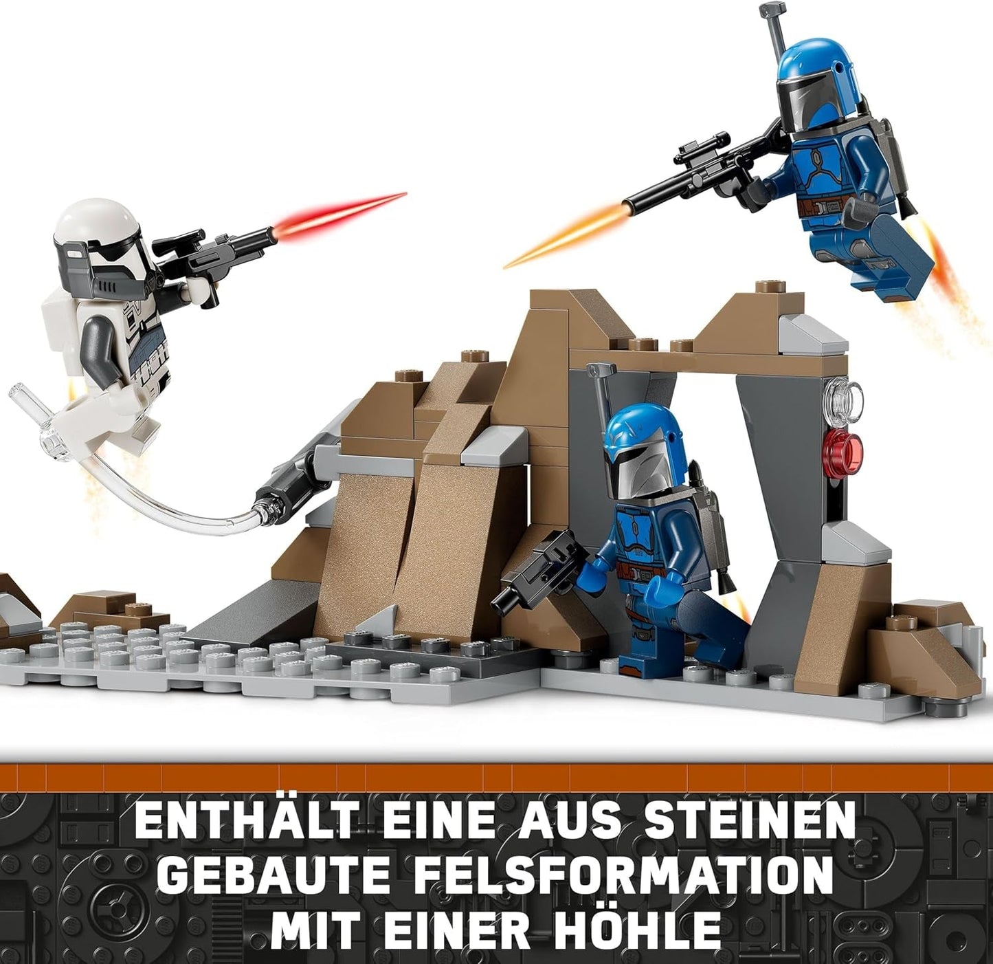 LEGO Star Wars: Mandaloriańska zasadzka na Mandalorę Zestaw bojowy, przygoda do budowania dla dzieci, kolekcjonerski zestaw akcji, pomysł na prezent dla chłopców i dziewcząt 75373 Zestawy do budowania Kup w sklepie LEGO