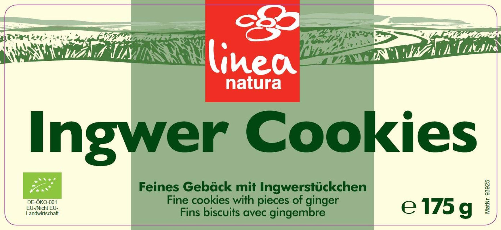 Organiczne ciasteczka imbirowe, opakowanie 6 sztuk (6 x 175 g)