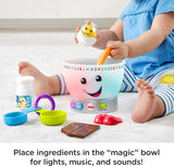 Fisher-Price Zabawka edukacyjna dla dzieci Śmiej się i ucz, Magiczna miska do mieszania kolorów z muzyką i światełkami od 6 miesiąca życia, GJW20 Baby Toys Naty Shop