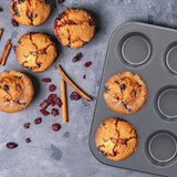 Relaxdays Muffinform, 2Er Set, 12Er Muffinbleche, Antihaftbeschichte, Carbonstahl, Babeczki i babeczki, Ø 6,5 cm, Pszenica, 10030825 Formy i blachy do pieczenia Naty Shop