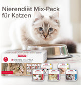 BEAPHAR – Renal Diet Mixed Package – Kompletna karma dla kotów z przewlekłą niewydolnością nerek – Wspomagająca pracę nerek – 6 x 100 g