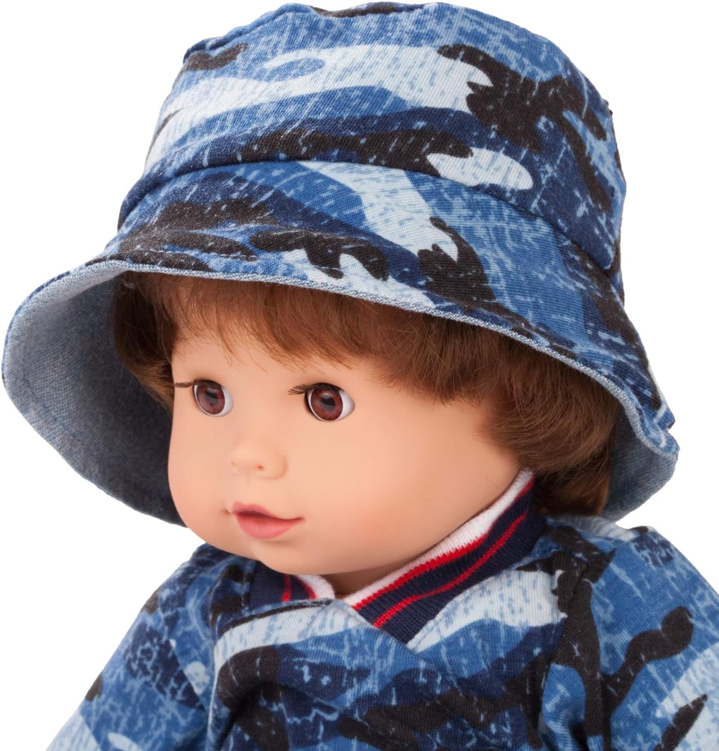 Götz 2027100 Maxy Muffin Fashionisto Doll - 42 cm lalka bobas z sennymi brązowymi oczami, brązowymi włosami i miękkim ciałem - lalka z miękkim ciałem w zestawie 8 sztuk