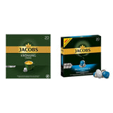 Jacobs Kaffeekapseln Krönung Crema, opakowanie 10 sztuk, 10 x 20 Getränke, 1040 g & Kaffeekapseln Lungo Decaffeinato- Intensität 6-200 Kapseln kompatybilne z Nespresso, opakowanie 10 sztuk, 10 x 20 Getränke