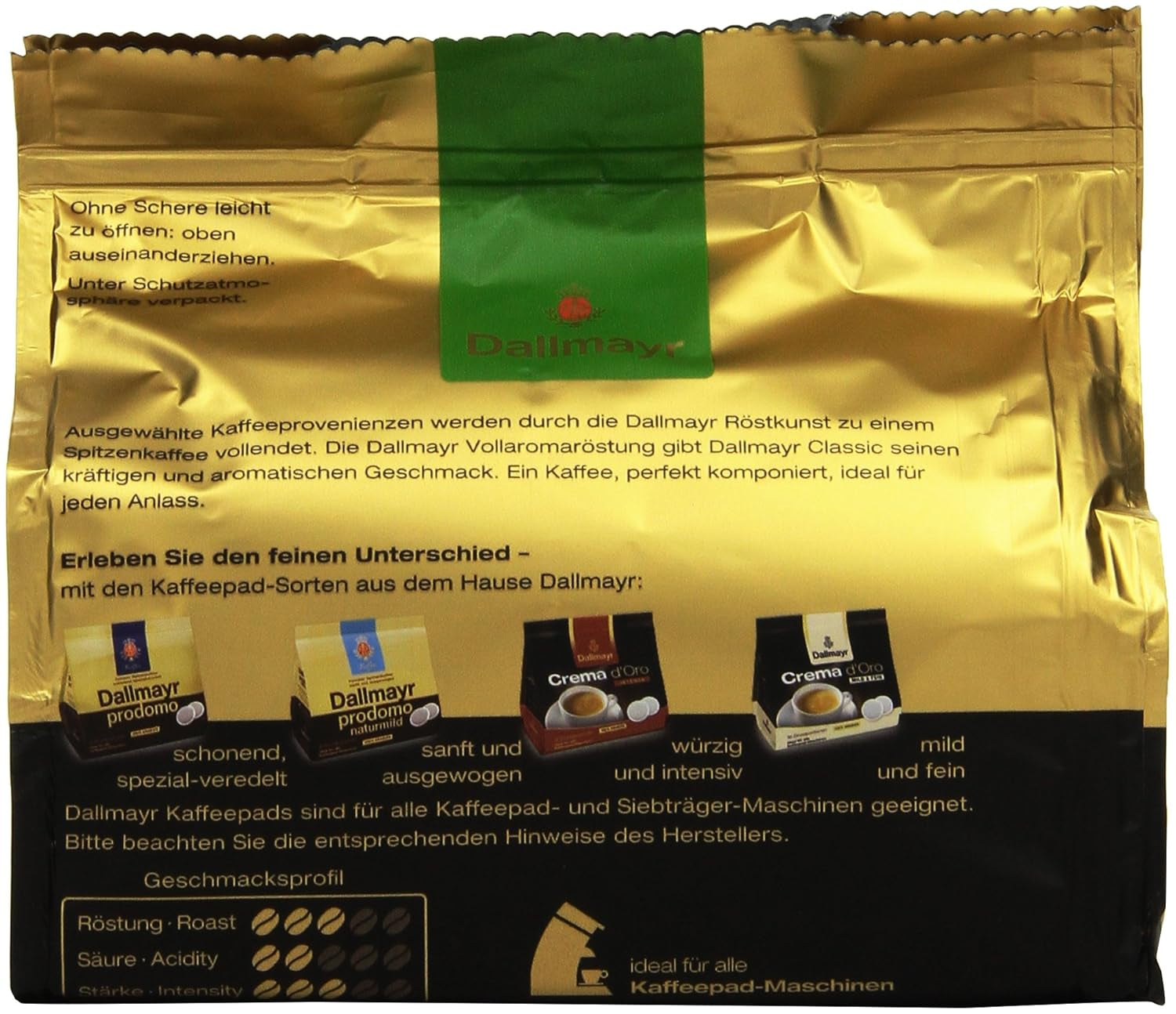 Kaffee Classic Kaffeepads 16 + 2, pakiet 5er (5 x 124 g)