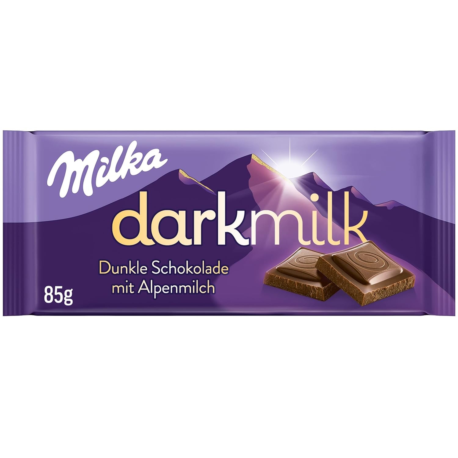 Milka Black Milk – Alpejska czarna czekolada z nadzieniem mleczno-kremowym nugatowym – 85g (opakowanie 5 szt.)