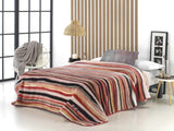 Koc z nadrukiem, duża objętość, 100% poliester, 450 g/m², miękki, na jesień/zimę, Design Harmony N10, 170 x 240 cm, do łóżek 90/105 cm, szary Naty Shop kołdry i kołdry różowe 260X240Cm - łóżko 160/180Cm