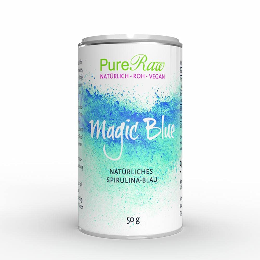 Magic Blue Spirulina Naturalny barwnik spożywczy w proszku Niebieski (surowy wegański) Ciemnoniebieski do jasnego pastelowego błękitu - Fikocyjanina Algi w proszku Barwnik spożywczy - Naturalny barwnik spożywczy | Czyste 5G