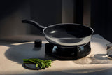 WMF Diabelska patelnia 20 cm, patelnia indukcyjna, stal nierdzewna Cromargan, plastikowy uchwyt Garnki i patelnie Naty Shop