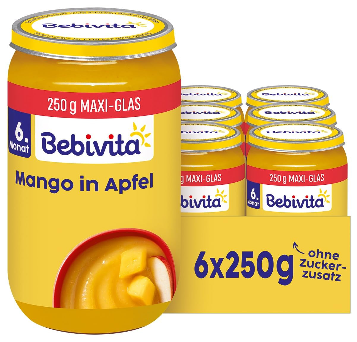 Mango w musie jabłkowym, 250g, opak. 6 szt. (6x250g)