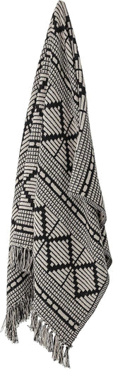 Narzuta Bloomingville, czarna, bawełna, 160cm Łóżka i koce Bloomingville