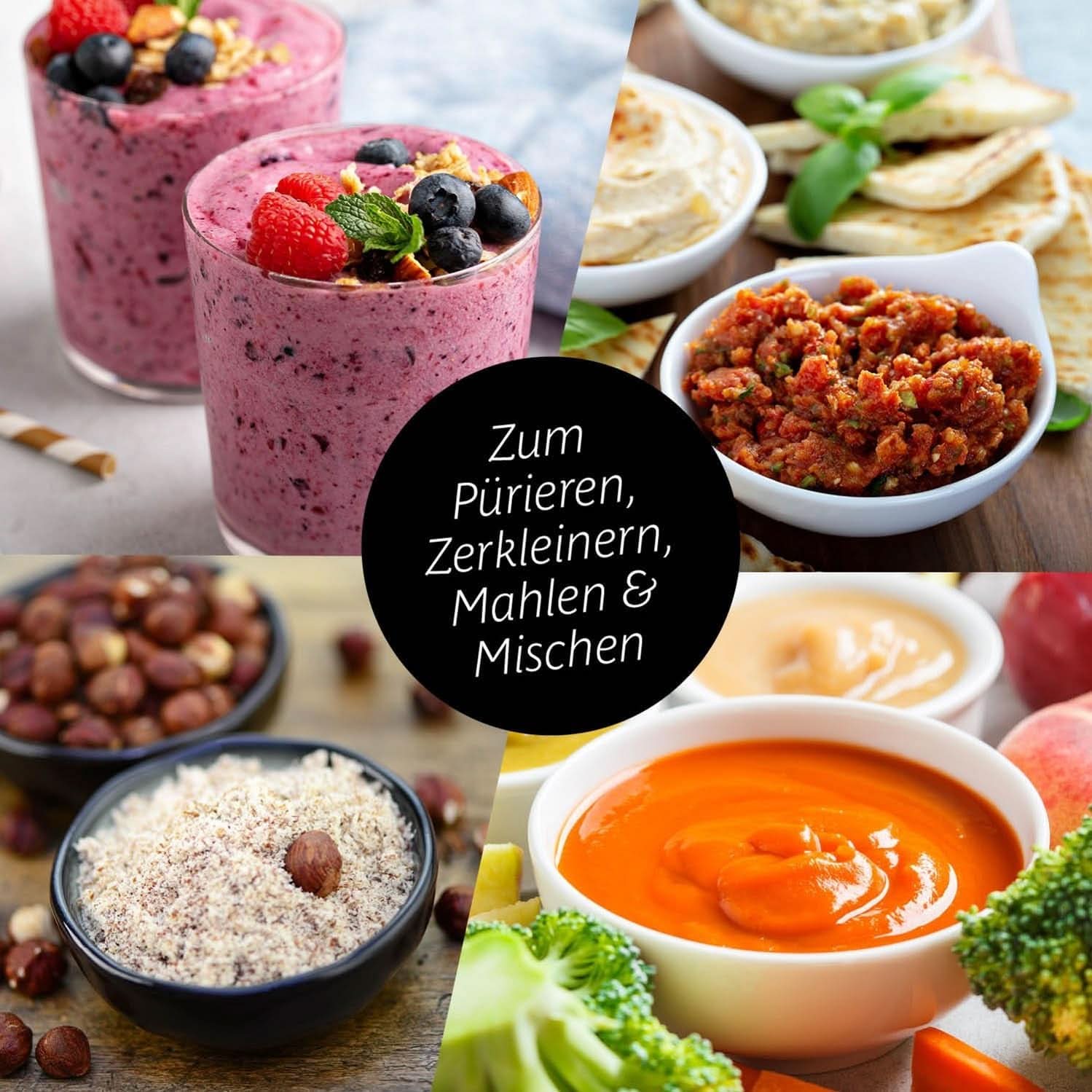 Gourmetmaxx Mr Magic Blender, Smoothie Maker z pakietem akcesoriów Xxl Naty Shop