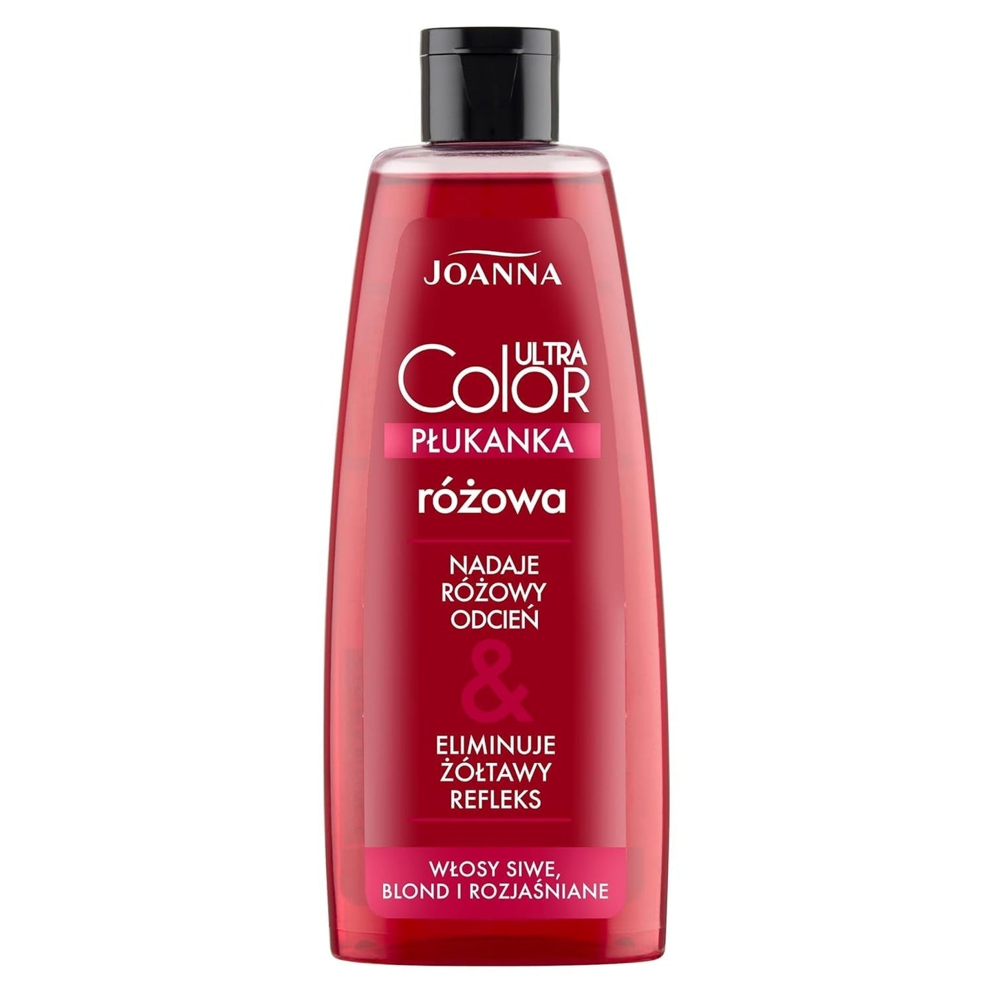 Joanna Ultra Color - Różowa odżywka koloryzująca do włosów blond i jasnych - Pastelowy róż - Naturalny połysk - Usuwa żółty odcień z włosów szaro-blond - Efekt tymczasowy - 150 ml Farba do włosów Naty Shop