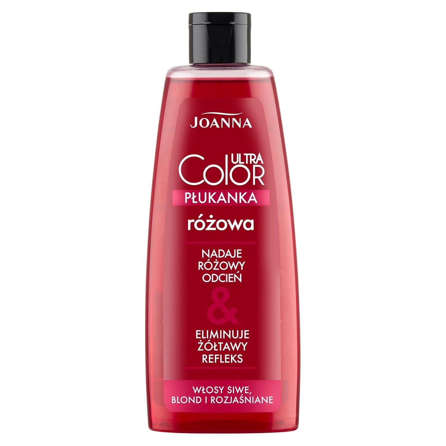 Joanna Ultra Color - Różowa odżywka koloryzująca do włosów blond i jasnych - Pastelowy róż - Naturalny połysk - Usuwa żółty odcień z włosów szaro-blond - Efekt tymczasowy - 150 ml Farba do włosów Naty Shop