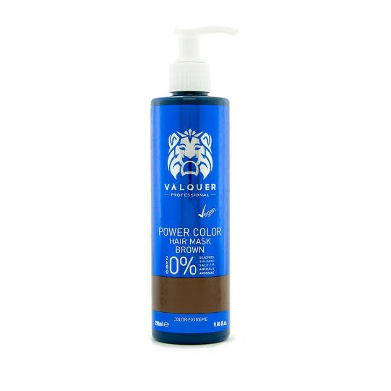 Valquer Power Color Mask wegańska i bezsilikonowa formuła Nadaje włosom kolor 290 ml czarna Maska do włosów Naty Shop Chestnut 275 Ml