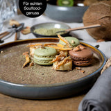 Moritz & Moritz SOLID 36-tlg Steinzeug Geschirr Set 12 Personen - Geschirrset 12 Personen aus je 12 Dinner Teller, Kleine Teller, Tiefe Teller