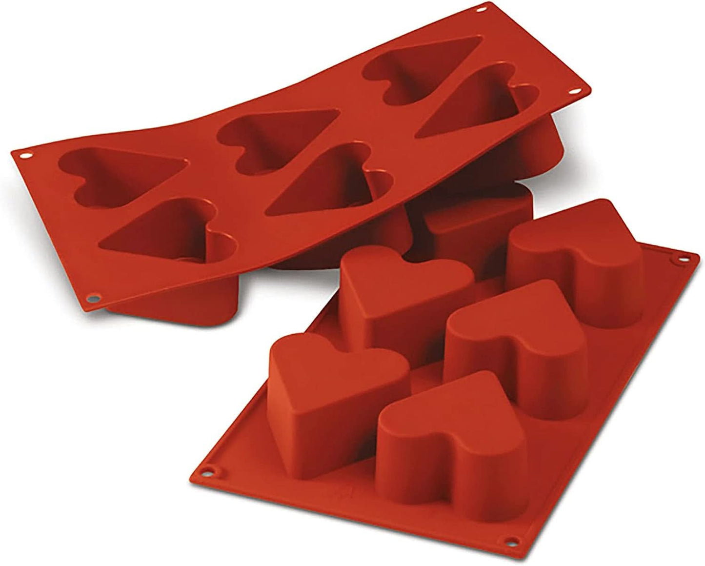Silikomart 20.036.00.0060 SF 036, Serce kuchenne Naty Shop S (60 x głębokość 35 mm, pojemność: 8 x 90 ml) 8 x serca