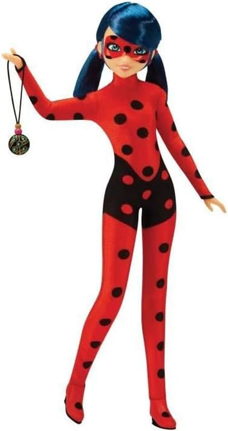 Bandai - Cudowna Biedronka - Lalka Marinette Zmiana koloru Niespodzianka - Cudowna lalka z przegubem, 26 cm + 3 niespodzianki - Losowy model - P50390 Naty Shop Dolls Biedronka Lucky Charm
