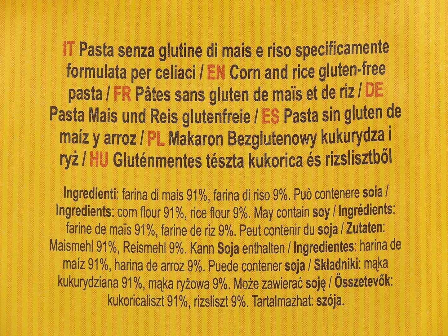Dialsi makaron w kształcie gwiazdki, bezglutenowy makaron kukurydziano-ryżowy, opalany brązem, 100% włoskich składników, bez dodatków, gotuje się w 8-9 minut, opakowanie 300g