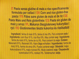 Dialsi makaron w kształcie gwiazdki, bezglutenowy makaron kukurydziano-ryżowy, opalany brązem, 100% włoskich składników, bez dodatków, gotuje się w 8-9 minut, opakowanie 300g