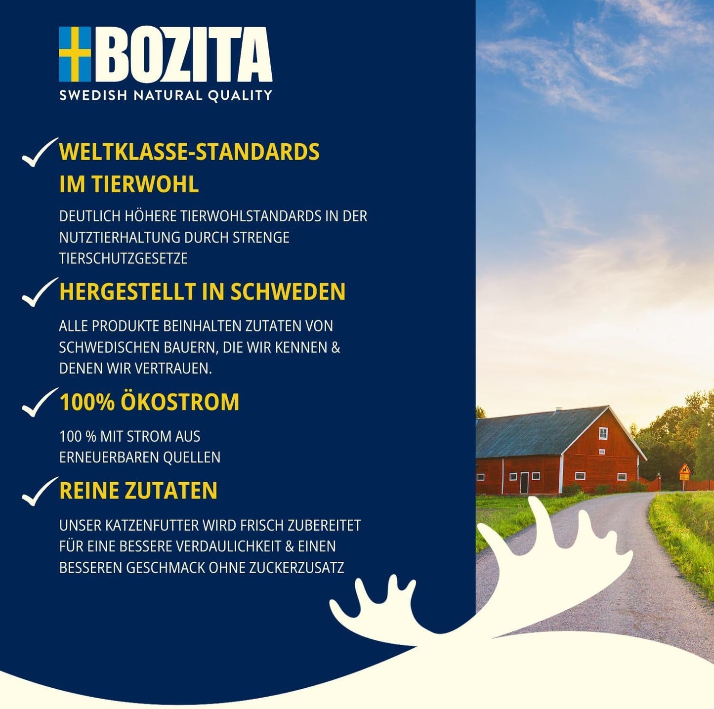Bozita Pouch Nassfutter Häppchen w sosie z kurczakiem - 12x85g Porcjebeutel getreidefreies & weizenfreies Futter für Katzen - Katzennassfutter für erwachsene Katzen mit 8,5% białka i 4,5% fettgehalt