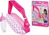 Simba 105560002 Regulowany chusta dla noworodków z torbą i butelką dla lalek 38-43 cm w wieku 3 lat i więcej