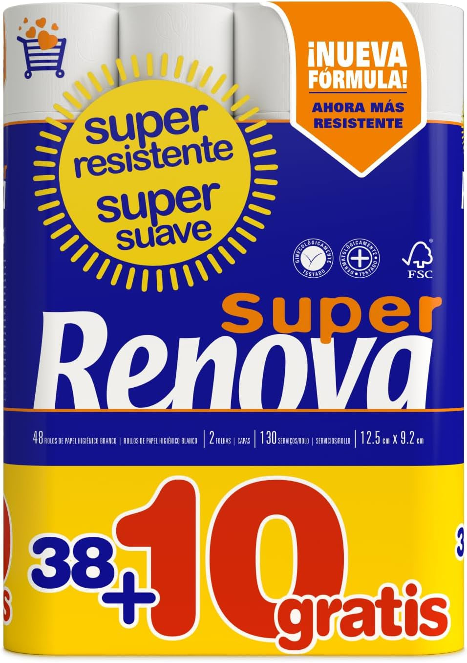 Papier toaletowy Renova Super Prom - 48 rolek biały