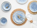 CreaTable, 21652, seria Uno Mykonos, 12-częściowy zestaw naczyń obiadowych, zestaw talerzy porcelanowych, można myć w zmywarce i używać w kuchence mikrofalowej, wyprodukowano w Portugalii
