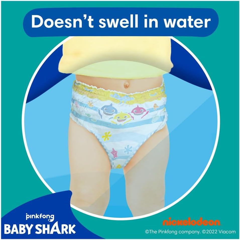 Pampers (stara wersja), Splashers Jednorazowe spodenki kąpielowe – Rozmiar 5/6 (14 kg+) – Pudełko zawierające 8 opakowań po 10 sztuk