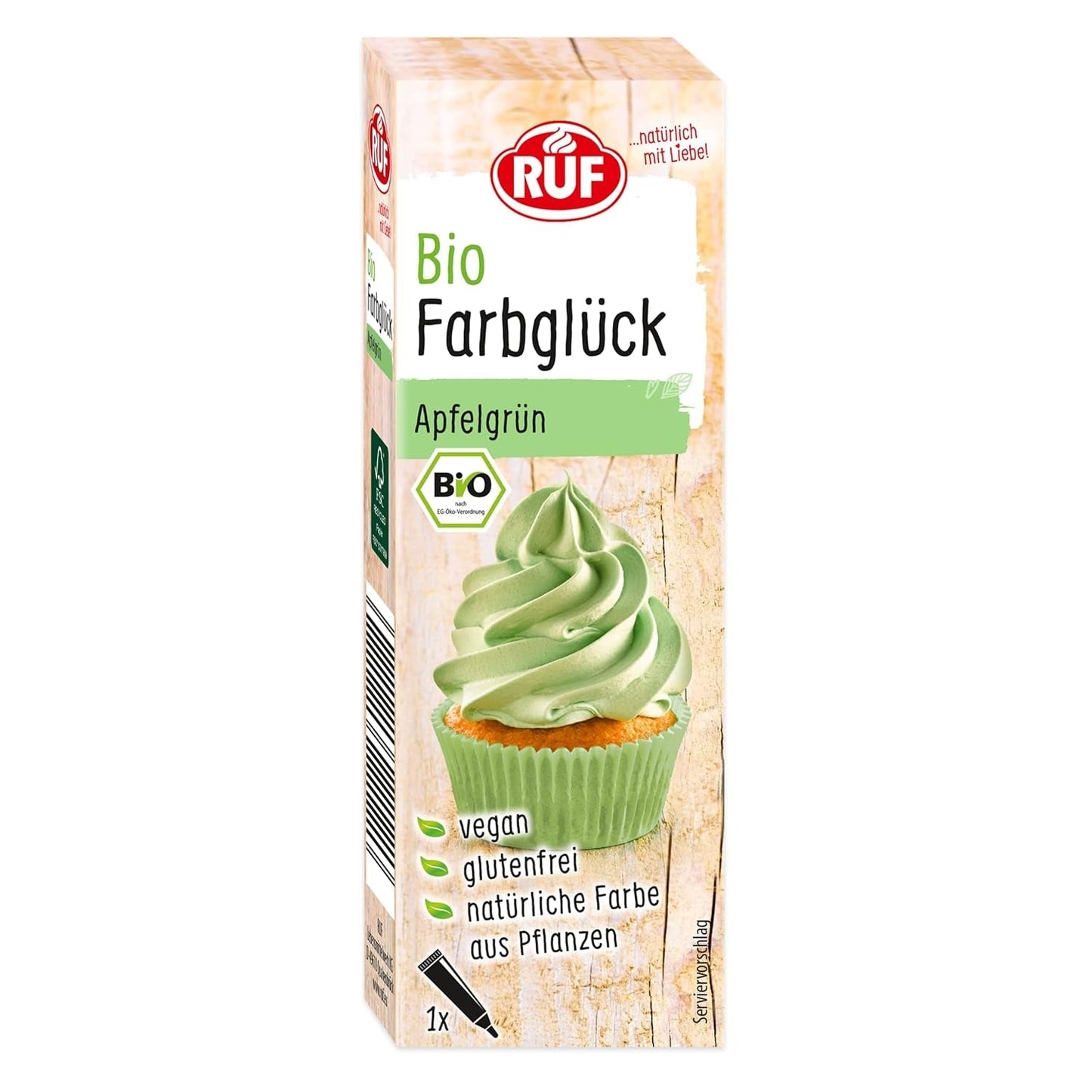 RUF organiczny barwnik spożywczy wata cukrowa różowa z syropem z agawy do barwienia lukru i dekoracji ciast, bezglutenowy i wegański, 1 x 25g