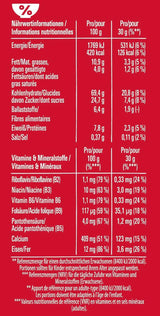 Nestlé KITKAT Płatki śniadaniowe, chrupiące płatki śniadaniowe z waflami KitKat, opakowanie 8 x 550 gramów Płatki Naty Shop