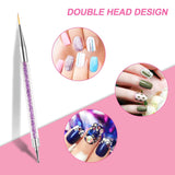 Sularpek Pinsel do zdobienia paznokci, 5 Stück Nageldesign Pinsel, Narzędzia do rozsiania paznokci, Nail Art Liner-Pinsel, Zum Herstellen Von Nagellack, Punktieren, Feinmalerei, DIY