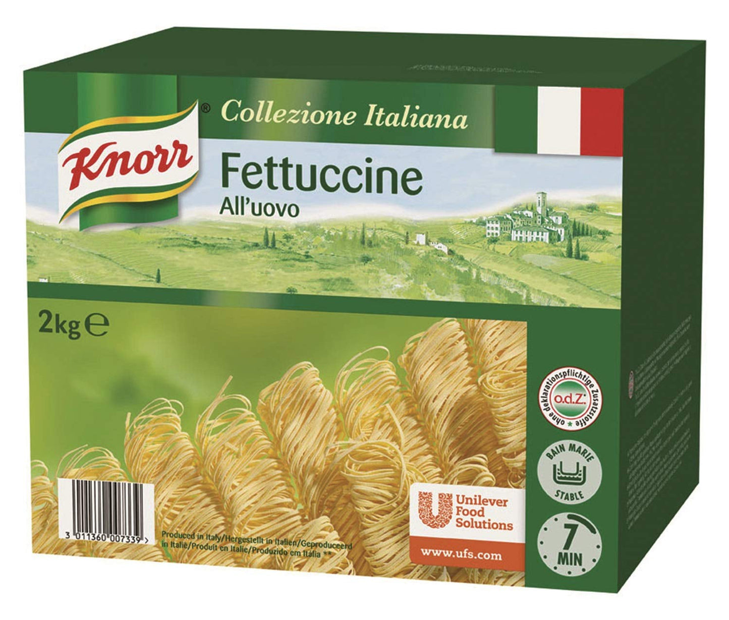 Knorr Makaron Fettuccine z Jajkiem - Makaron Wąski Wstążka - Duże Opakowanie Makaronu, 2000 g