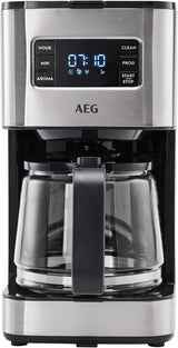 Ekspres AEG Deli 5, 1,5 l, programowalny timer, funkcja utrzymywania ciepła, wyłącznik bezpieczeństwa, wskaźnik poziomu wody, optymalne dozowanie, funkcja zapobiegająca kapaniu, stal nierdzewna, CM5-1-6ST