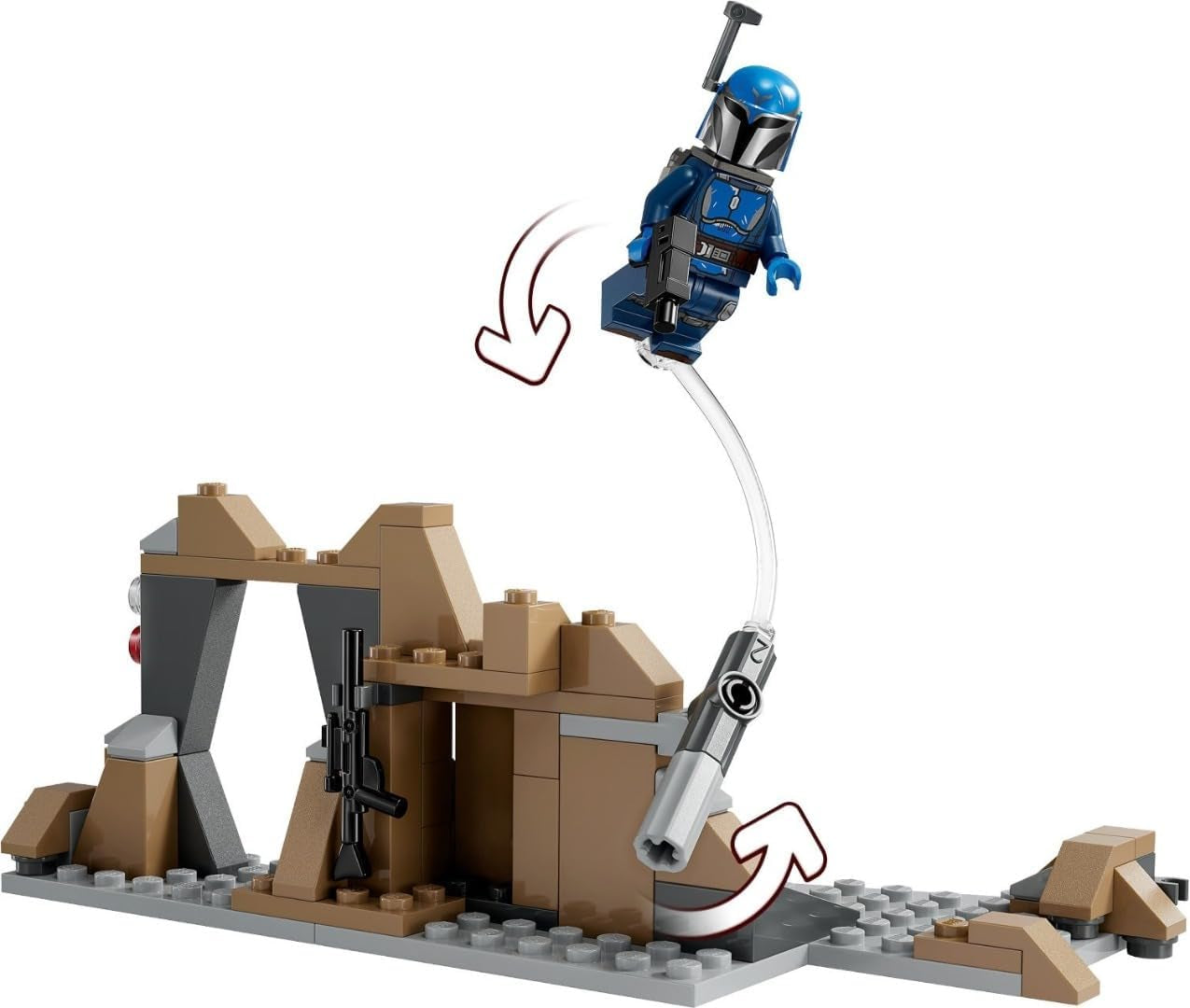 LEGO Star Wars: Mandaloriańska zasadzka na Mandalorę Zestaw bojowy, przygoda do budowania dla dzieci, kolekcjonerski zestaw akcji, pomysł na prezent dla chłopców i dziewcząt 75373 Zestawy do budowania Kup w sklepie LEGO