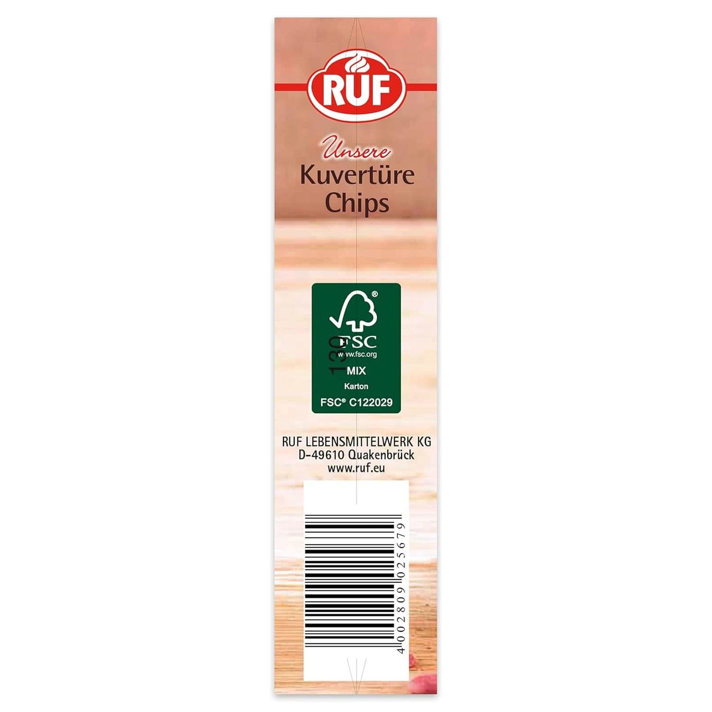 RUF Couverture Chips Rubin, 100 gramów Glazury i dekoracje Naty Shop