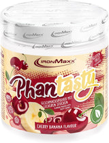 Ironmaxx Phantasty - Kremowa Brzoskwinia Dawka 250G | Wegańskie Geschmackspulver Mit Echten Frucht- Oder Nussstückchen | Perfekter Zuckerersatz Słodziki Naty Shop 250 G (opakowanie 1Er) Wiśnia Banan
