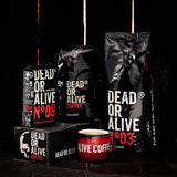 DEAD OR ALIVE Espresso No3 - Starke Espressobohnen 1kg - 100% Robusta - Kaffeebohnen für Kaffeevollautomat und Espressomaschine - Ganze Bohnen mit viel Koffein aus Italien - Kawa ziarnista